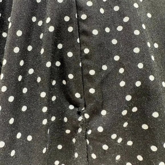 Adelyn Rae M black & white polka dot maxi dress with lace Whimsigoth - Picture 8 of 8